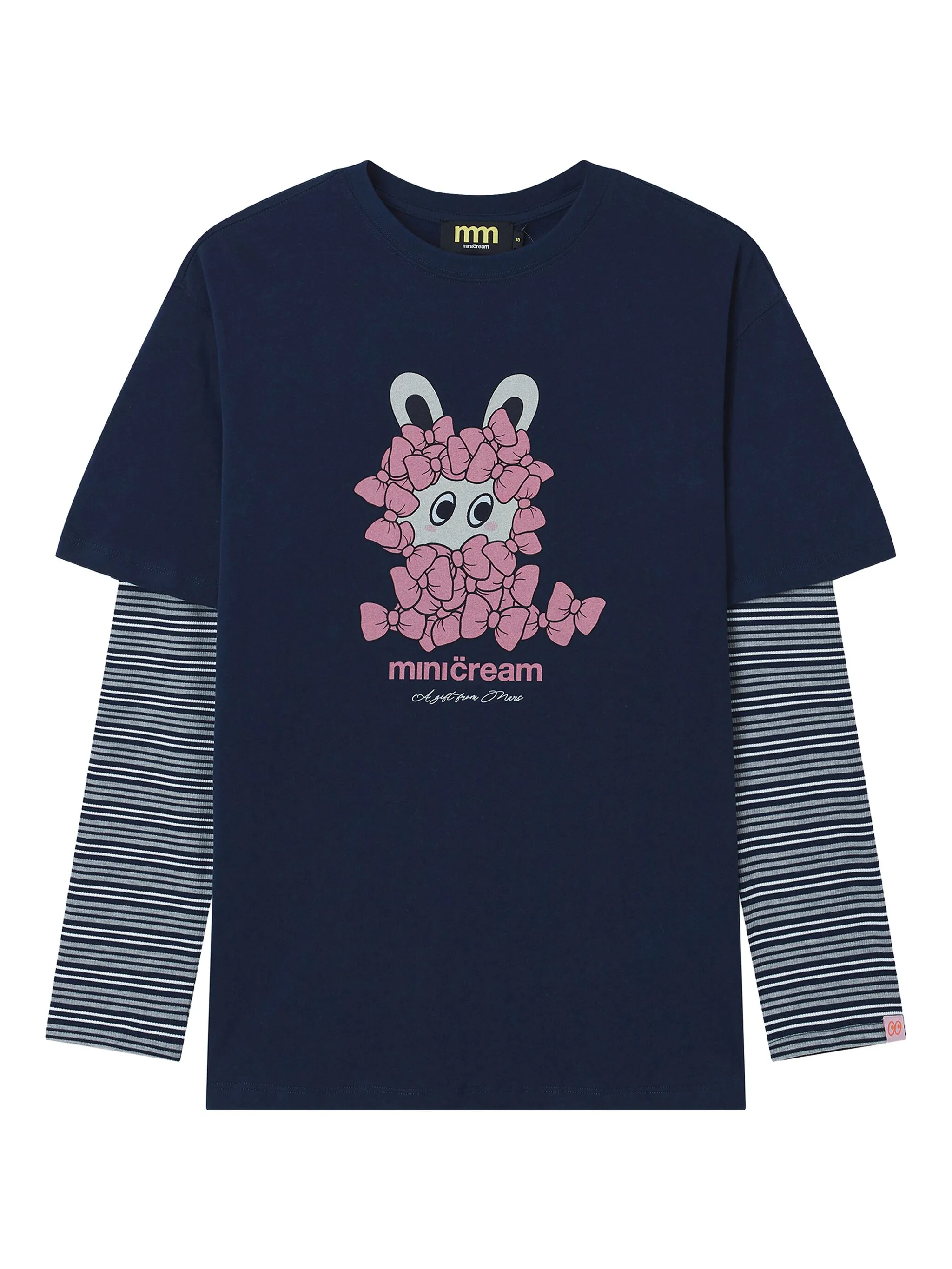 

Полосатый топ с длинными рукавами Mini Cream, синий