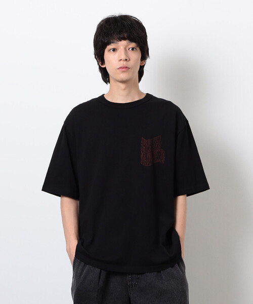 

Футболка с коротким рукавом, принт волны Purple&Yellow, черный