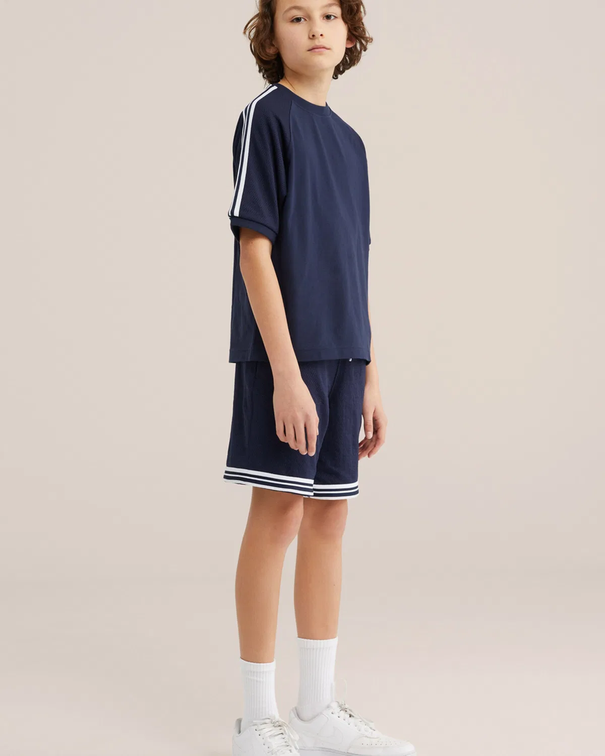 Брюки свободного кроя We Fashion, Dark Blue — фото 4