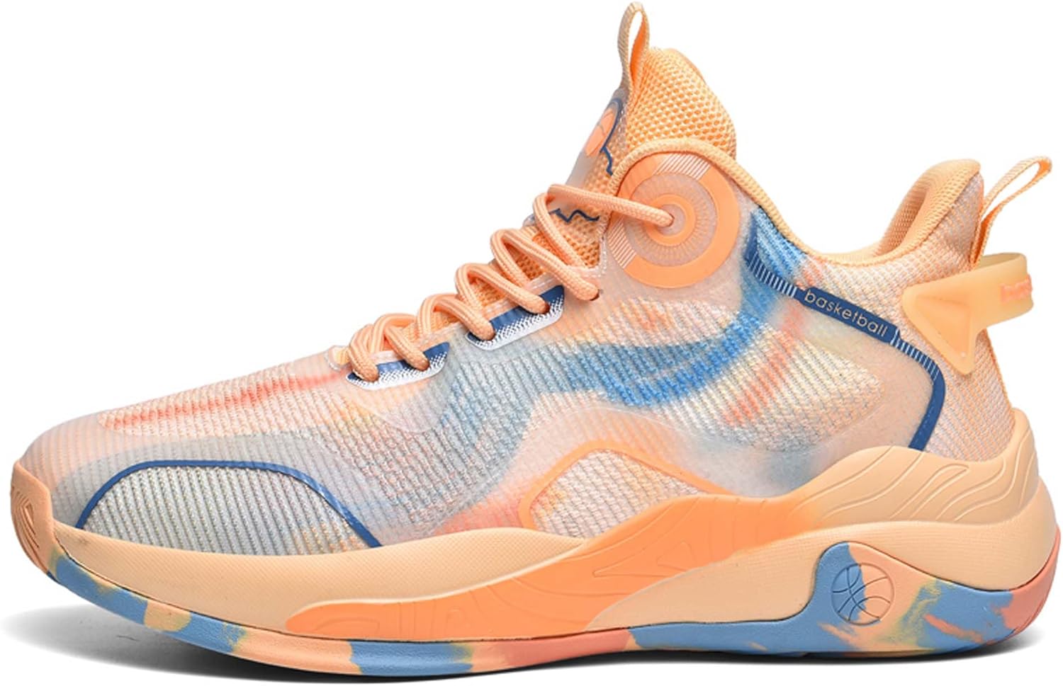 

Мужские и женские баскетбольные кроссовки средней высоты на шнуровке, кроссовки для бега с высокой упругостью, резиновой подошвой, износостойкие, удобные и дышащие, для бадминтона, тенниса и кросс-тренинга Ksyvucrd, оранжевый