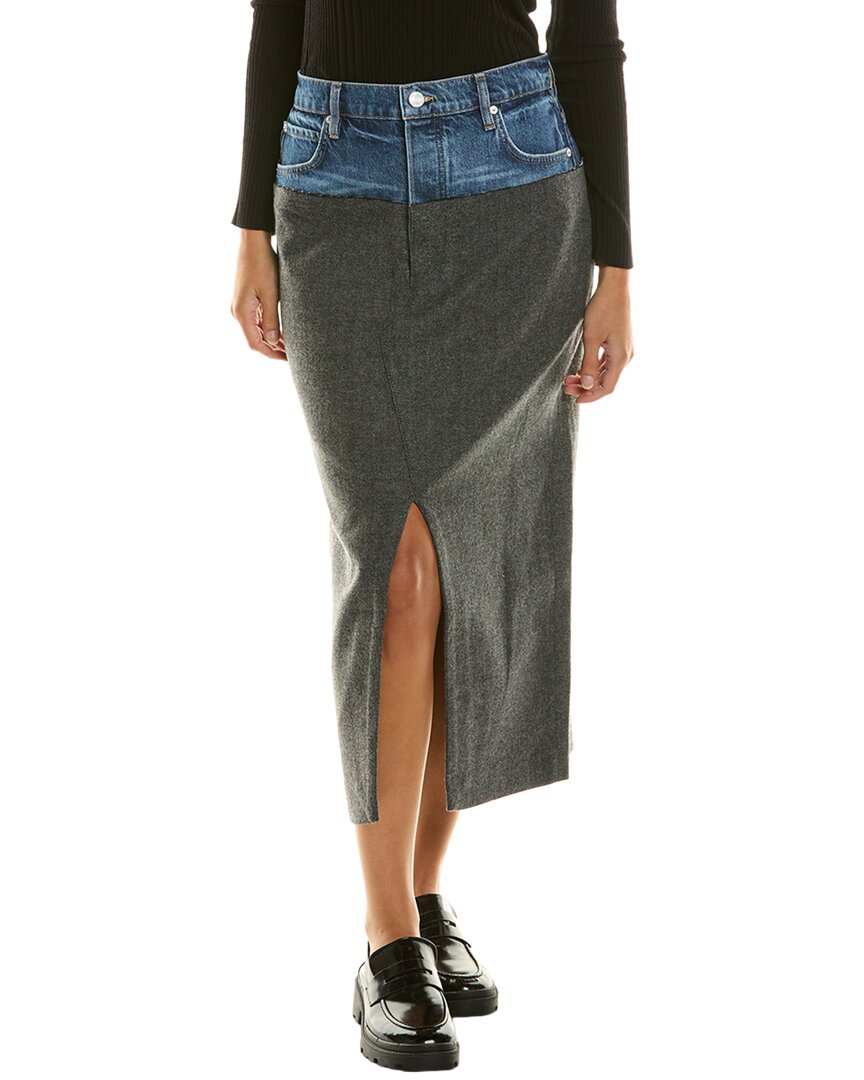 

Юбка FRAME Denim Le Mix Midaxi, синий