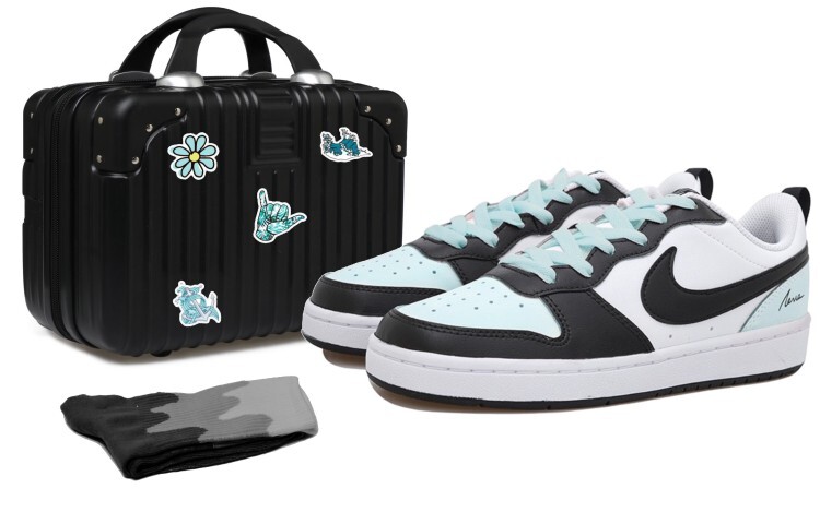 

Кроссовки Nike Skateboard Shoes Women's Low-Top Black White Blue