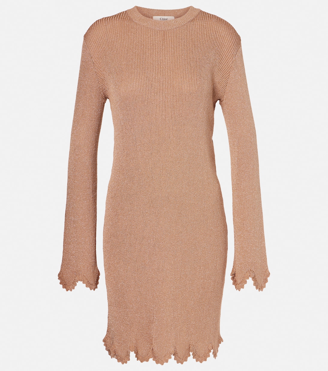 

Платье-свитер с фестончатым краем Chloé, Nlovely Beige