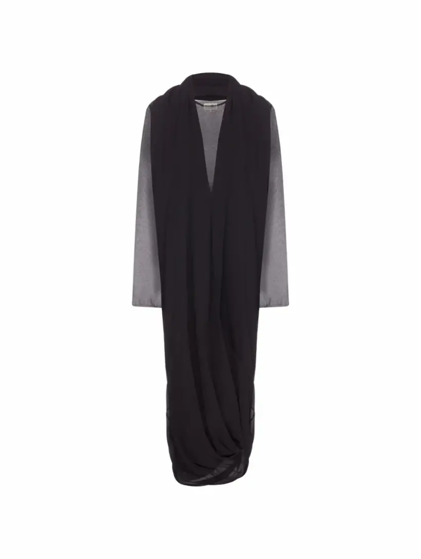 

Шифоновое платье с эффектом многослойности MM6 MAISON MARGIELA, черный