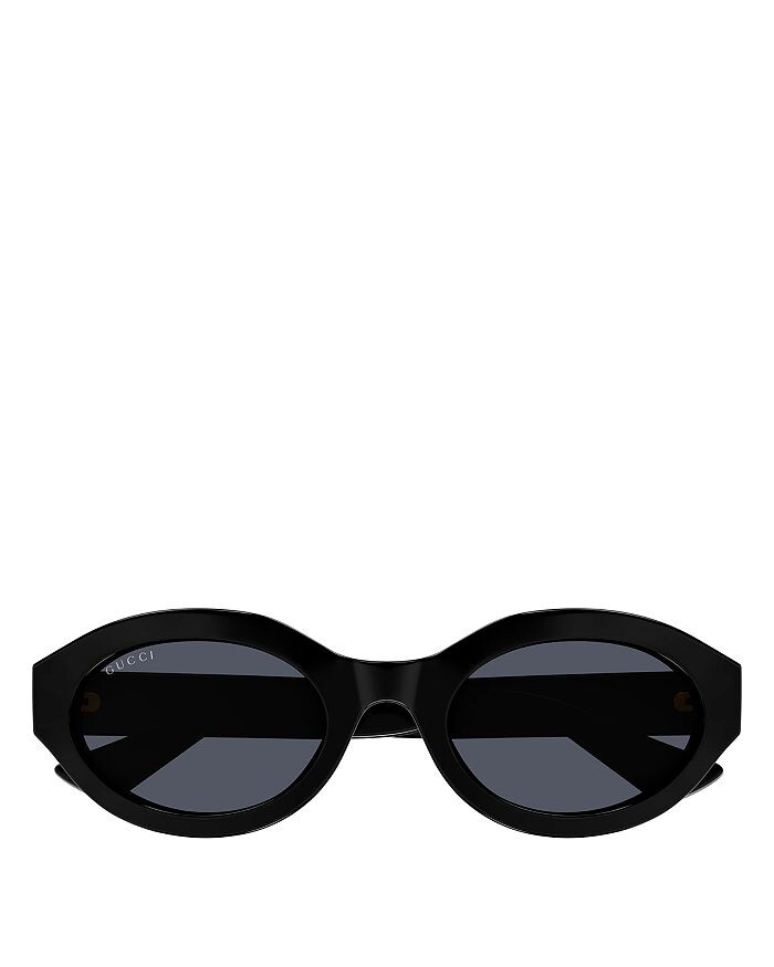 Солнцезащитные очки Gucci Minimal GG с геометрическим узором, 53 мм, черный — фото 2
