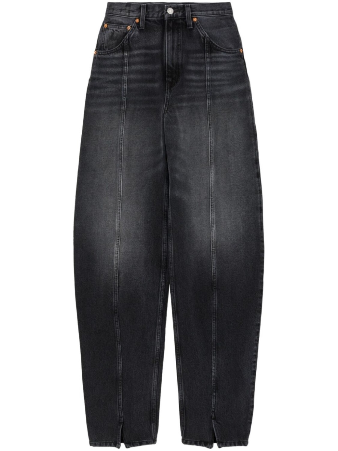 

Джинсы Tailored Jean с завышенной талией RE/DONE, черный