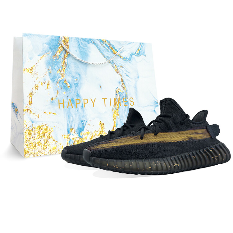 Кроссовки adidas originals Yeezy Boost 350 V2 Lifestyle Shoes Unisex Low-top Gold/black, черный