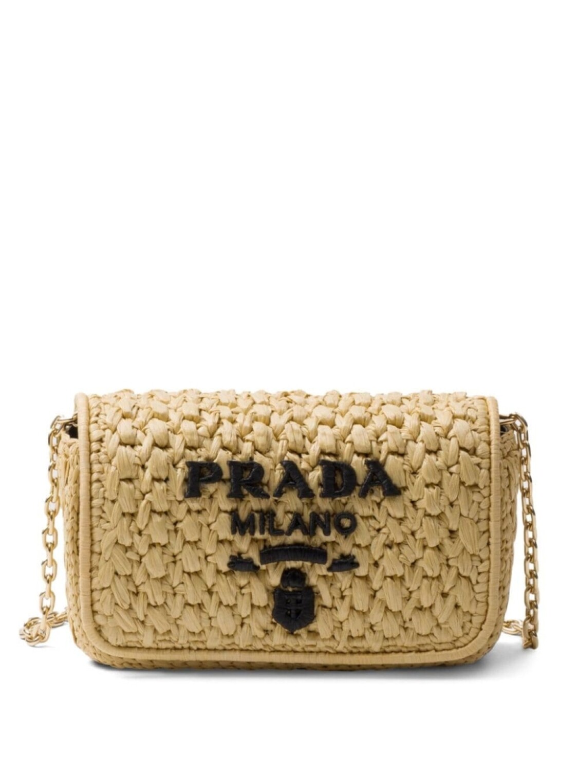 

Сумка на плечо Prada с вышитым логотипом, нейтральный цвет