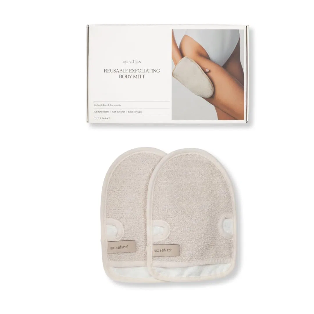 Двусторонние мочалки Waschies, 2 шт., бежево-белые Waschies, Beige