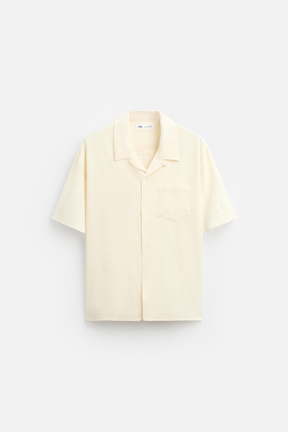 

Рубашка из трактовой ткани ZARA, экрю