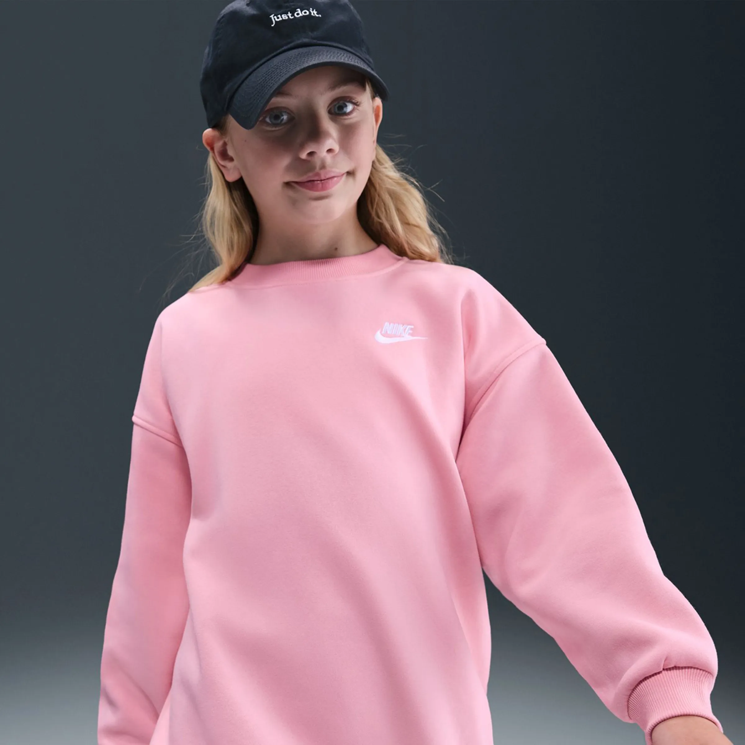 Детская толстовка Sportswear Club Fleece Nike, розовый — фото 4