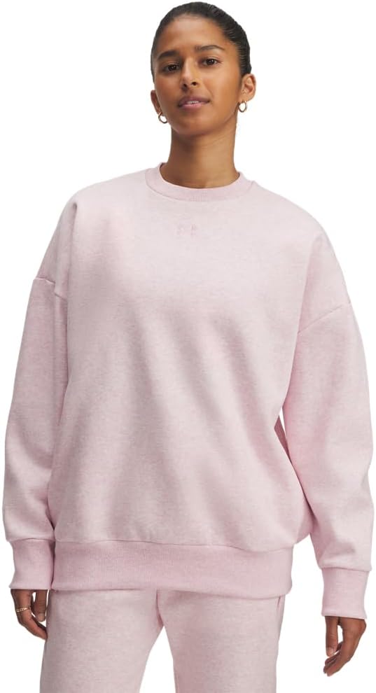 

Under Armour Women's Rival Fleece оверсайз худи, (649) Prime Pink Light Heather/Prime Pink