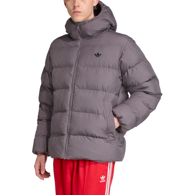 Куртка Adidas с застежкой-молнией и утеплителем Adidas Originals, серый — фото 3