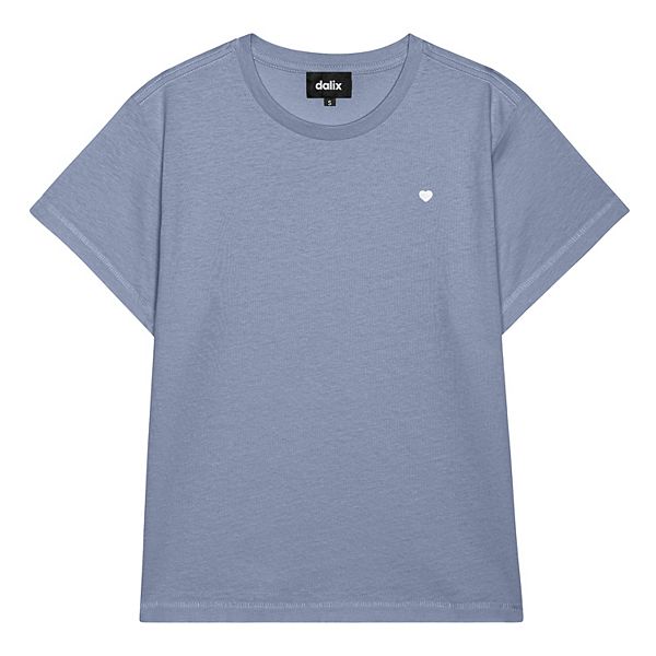 

Женская футболка с сердечком, легкая, с высокой талией Dalix, Blue Haze