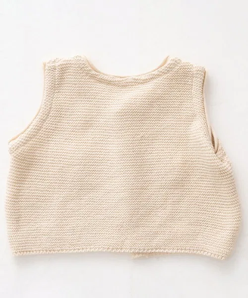 Бэби-жилет из органического хлопка pompkins BABY OYOBALE, бежевый — фото 3