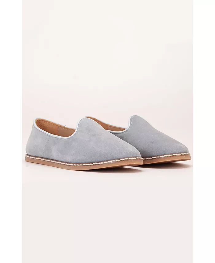 Туфли Istanbul Suede Leather Slip On Flats (женские) Epilogue Shoes, синий — фото 3