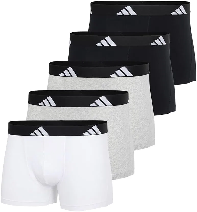 Боксеры, 5 шт, Adidas, Черный