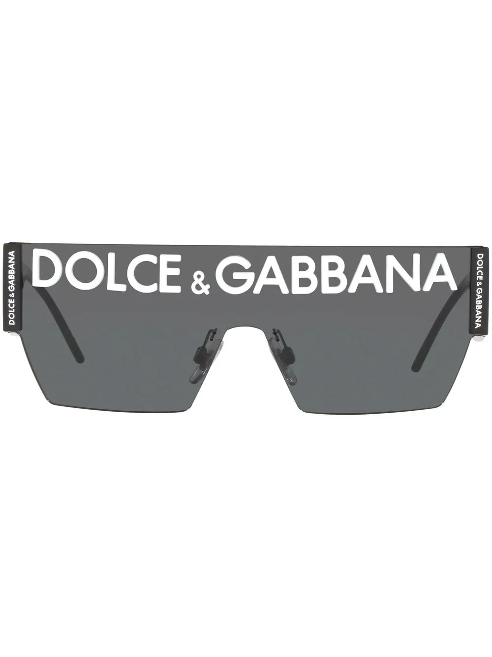 

Солнцезащитные очки с крупным логотипом Dolce & Gabbana Eyewear, черный