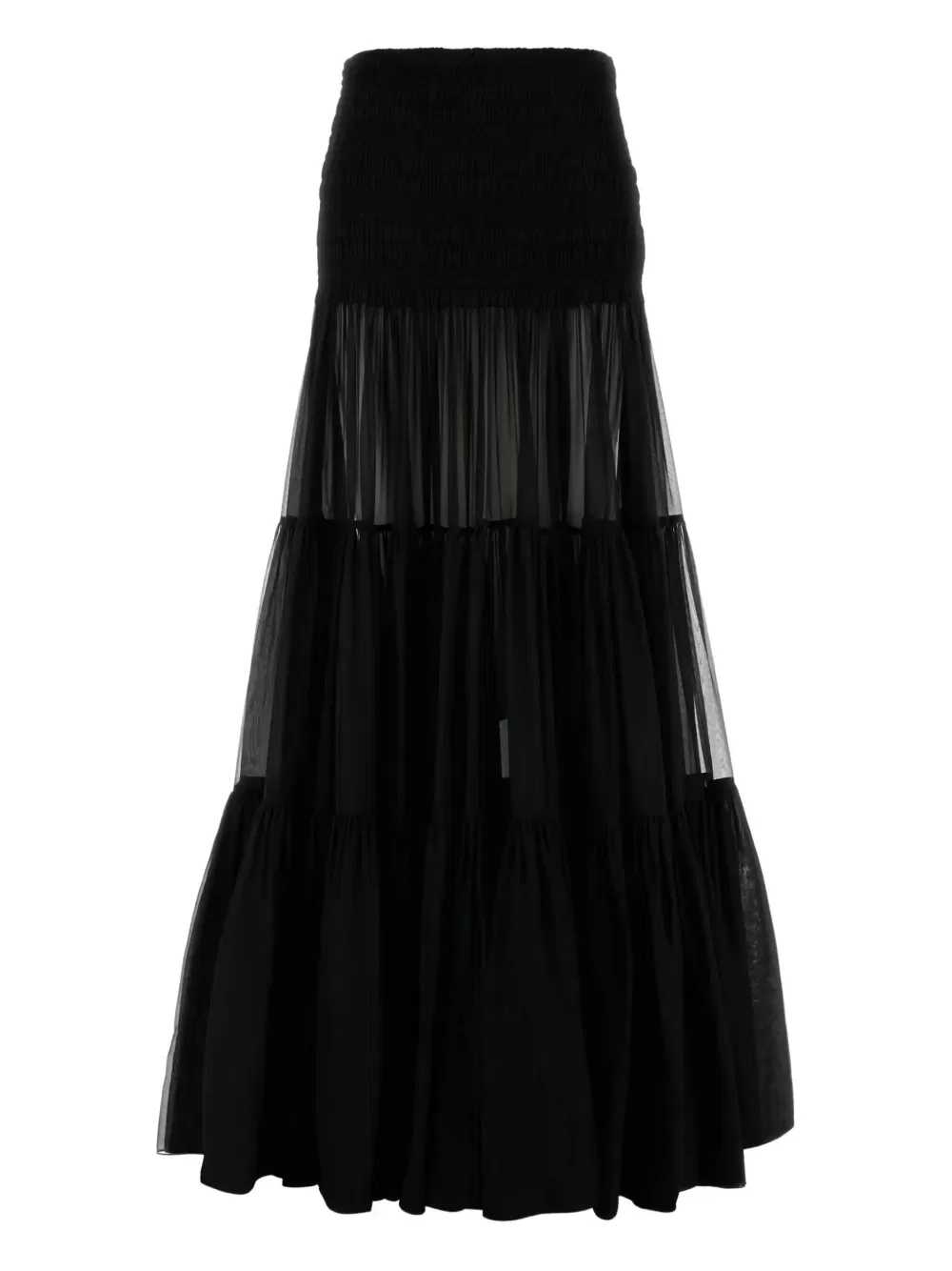 Юбка из крепа Saint Laurent, черный
