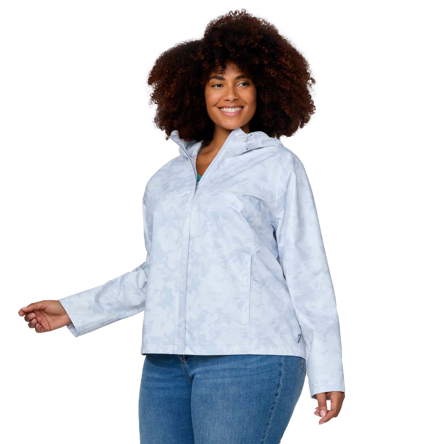 

Free Country Женская плюс сайз X2O Складной дождевик, серебряный