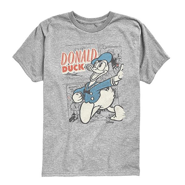 

Футболка с принтом Disney's Donald Duck vintage comic для мальчиков 8-20 Licensed Character, Athletic Heather