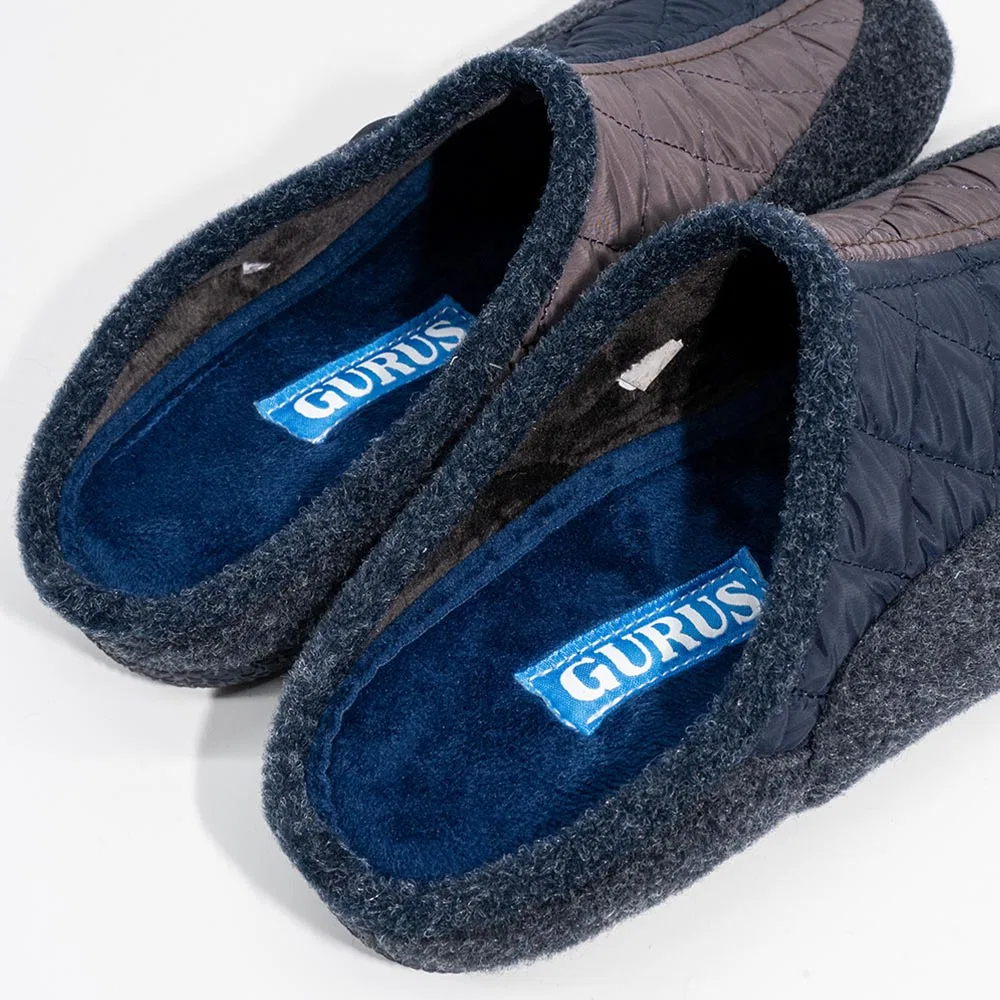 Мужские тёмно-сине-коричневые зимние тапочки Cadiz 50 от Gurus Shoes — фото 4