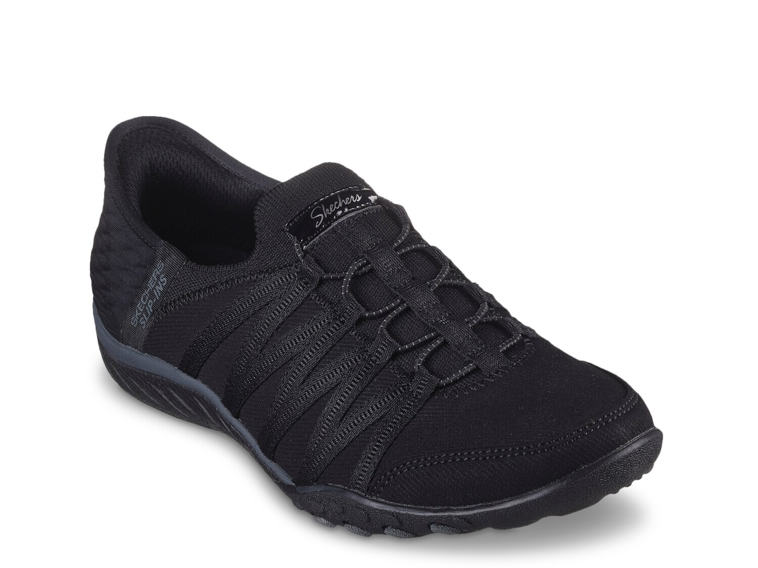

Слипоны Skechers Breathe Easy Roll-With-Me, черный