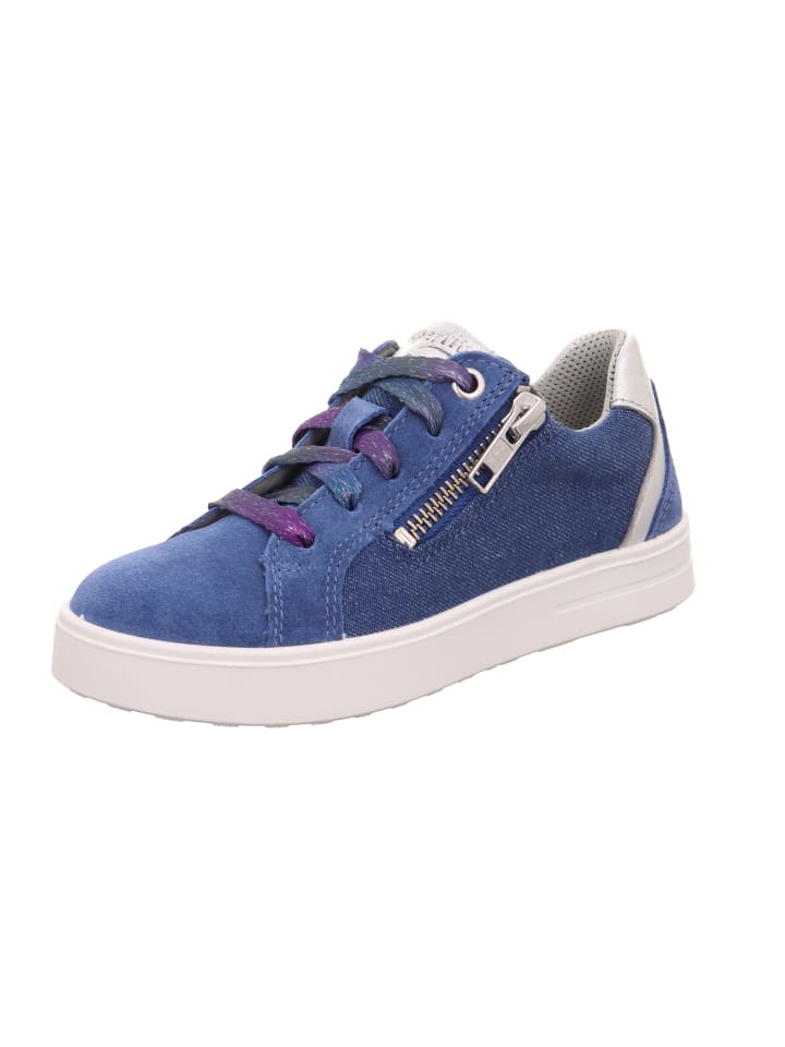 

Кроссовки на шнуровке superfit, цвет blau/silber