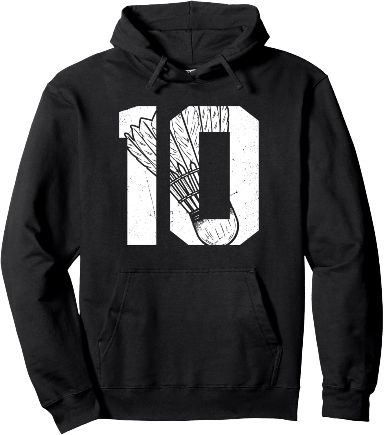 

Худи для мальчика, которому исполняется 10 лет, играющего в бадминтон 10 Year Old Birthday Apparel Badminton Boy B-Day, черный