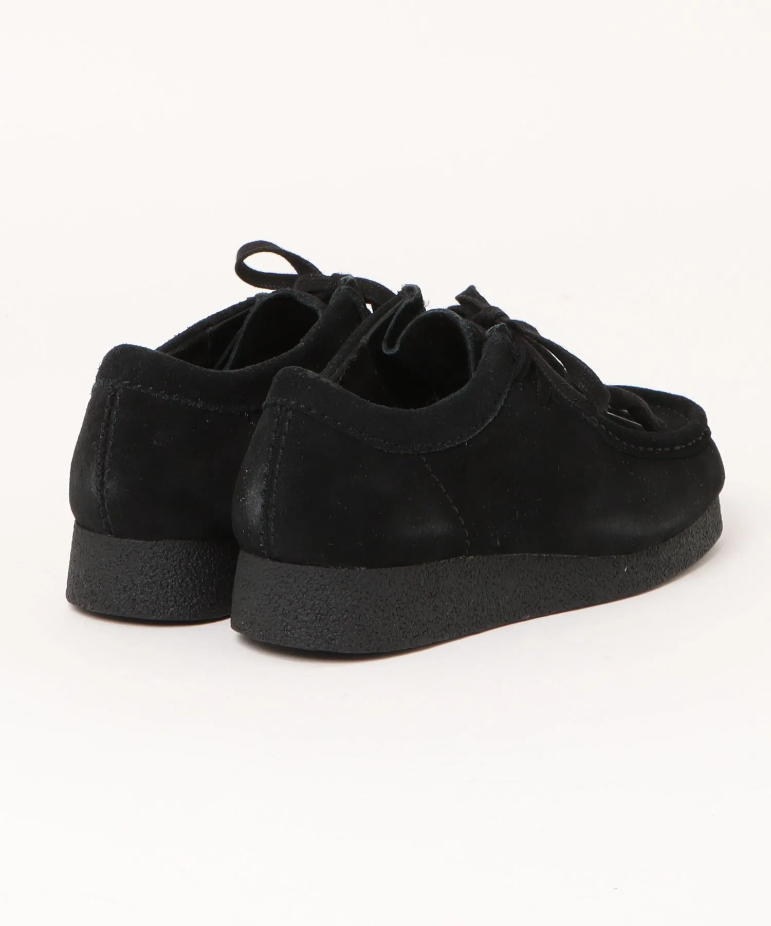 Мужские/женские мокасины из замши Clarks Wallabee Evo WP чёрные — фото 2