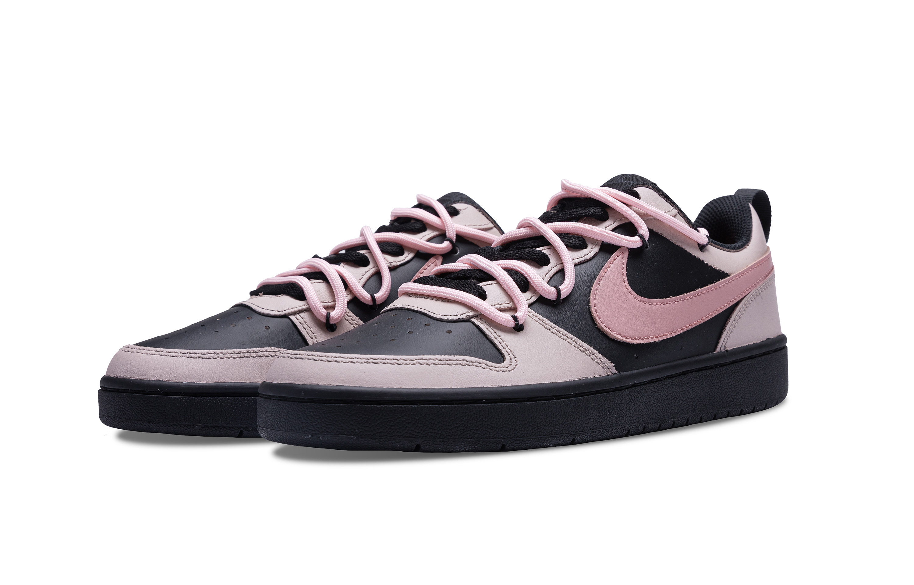 

Кроссовки Nike Court Borough Skateboarding Shoes Women's Low-top Pink/Black, черный