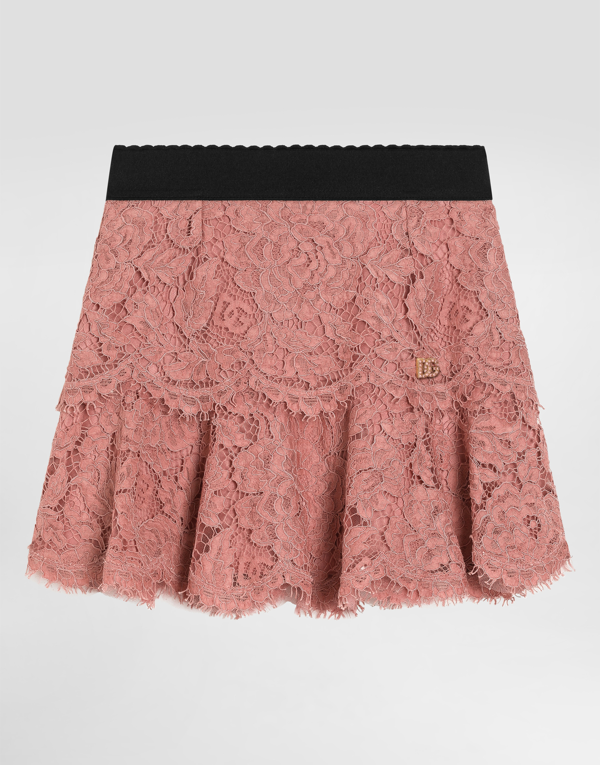 

Кружевная юбка с логотипом DG Dolce&Gabbana, розовый