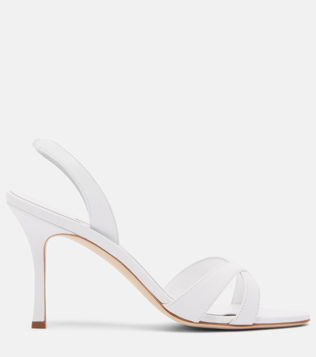 Кожаные сандалии Callasi на ремешке Manolo Blahnik, 1012 Whit — фото 4