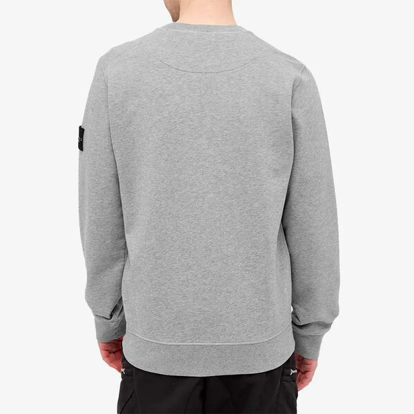 Толстовка garment dyed sweatshirt 'melange grey' Stone Island, серый — фото 2
