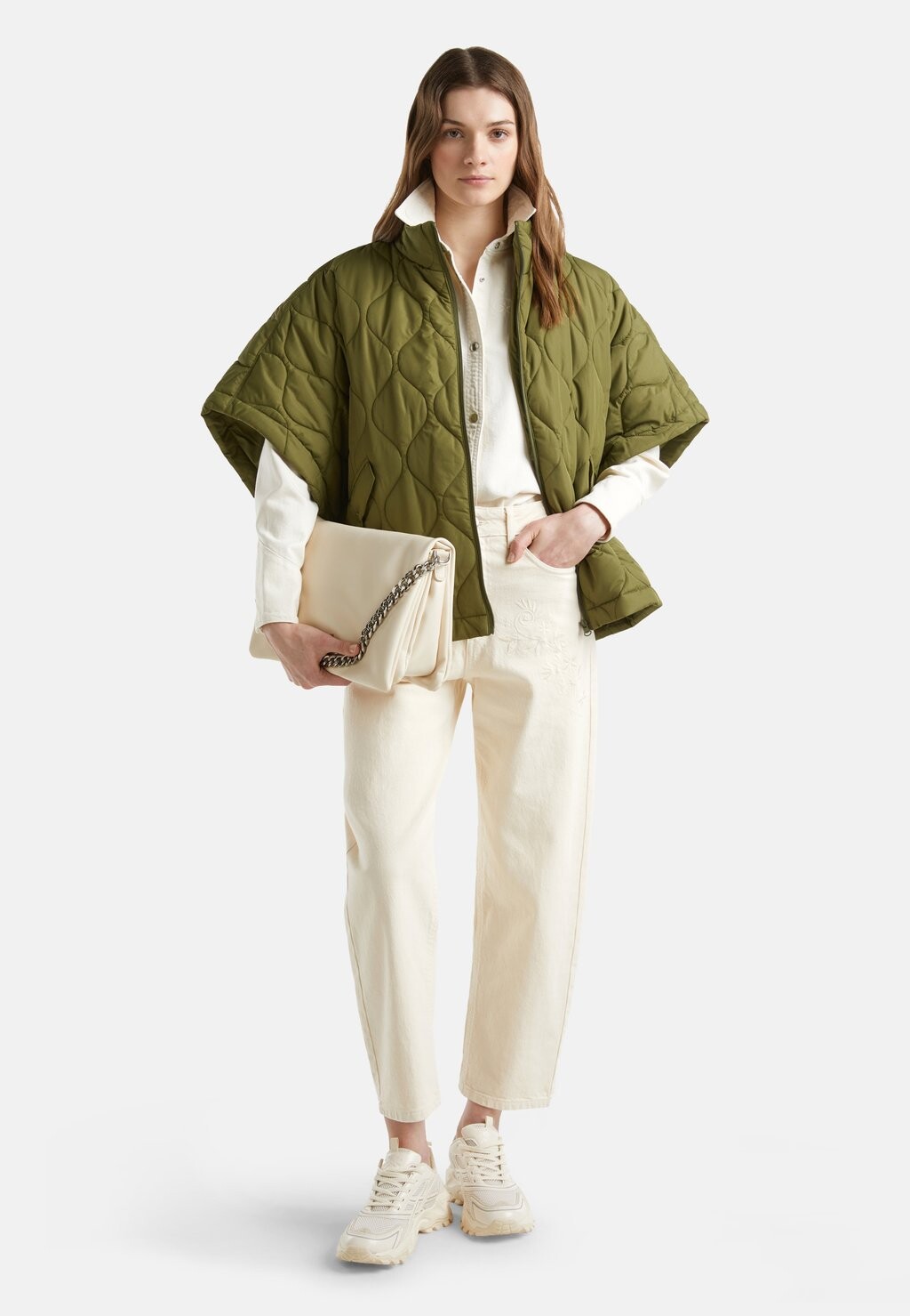 

Пончо QUILTED LIGHTWEIGHT United Colors of Benetton, зеленый