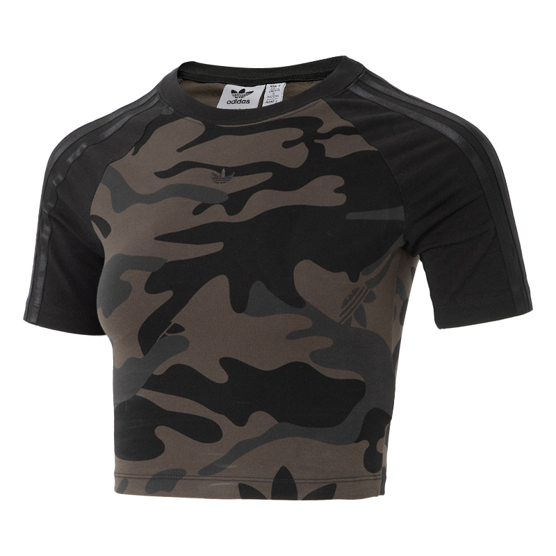 

Adidas Originals Боди-топ Baby Tee женский Black/Grass Green