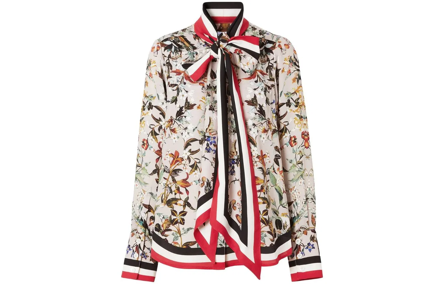 Рубашка Burberry, женская, мультиколор, high street, мультиколор