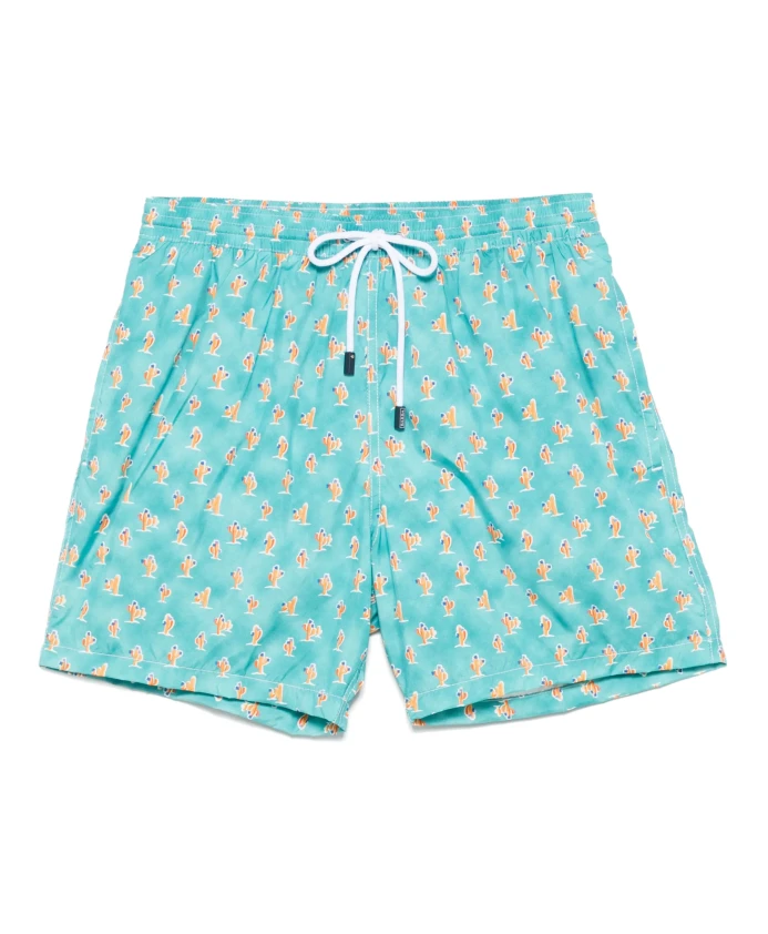 

Плавки из полиэстера с боковыми карманами Barba, синий