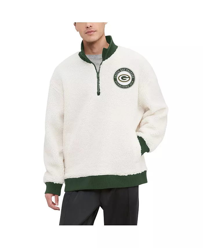 Мужская кремовая толстовка Jordan Sherpa с молнией до середины груди Green Bay Packers Tommy Hilfiger — фото 3