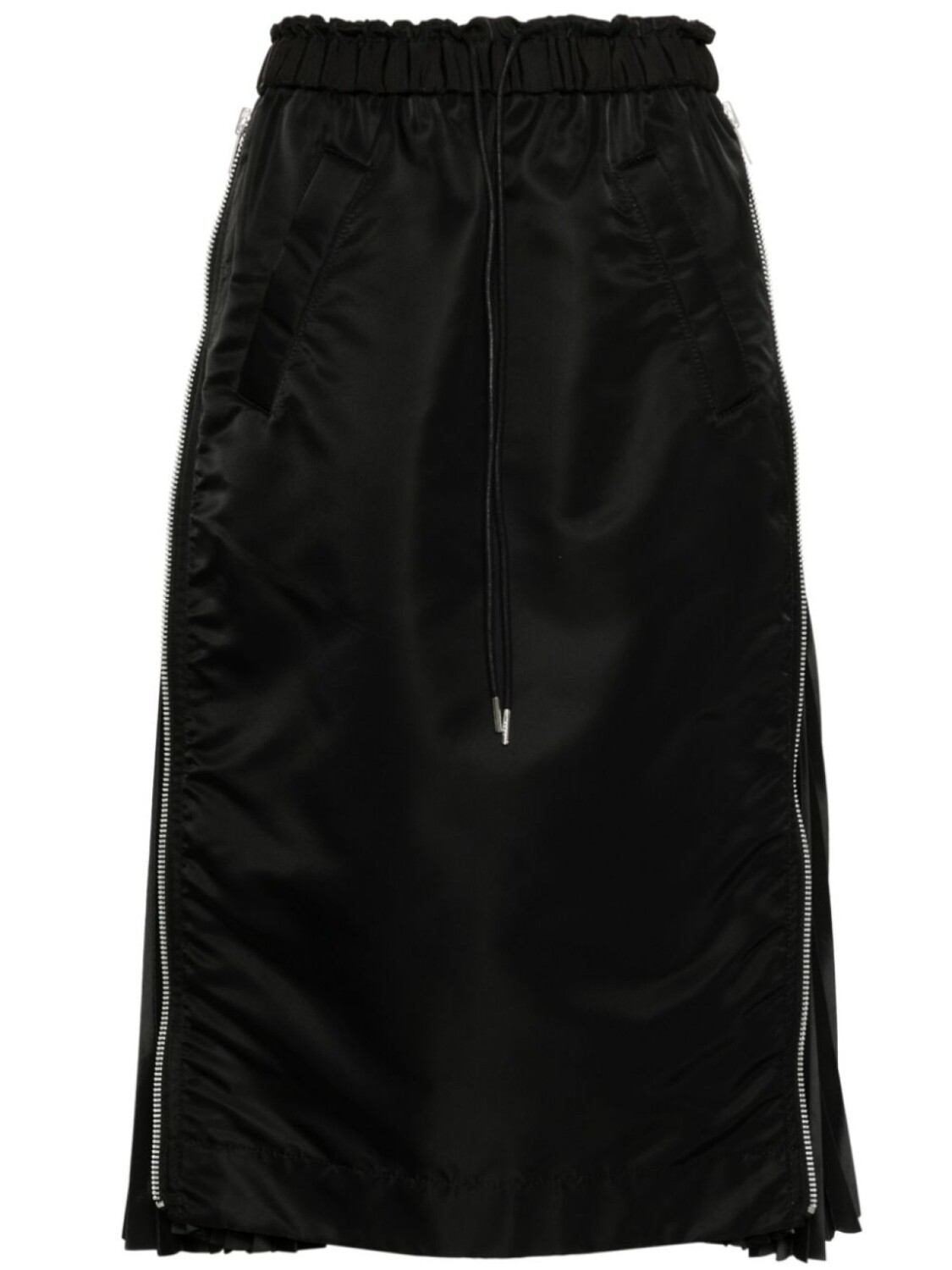 

Sacai фактурная юбка миди, черный