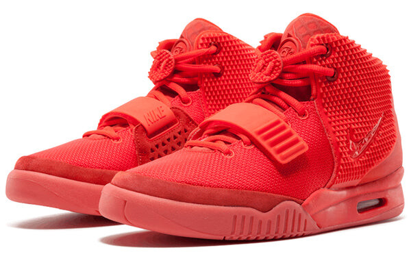 Кроссовки nike air yeezy 2 sp Adidas Yeezy, красный — фото 2