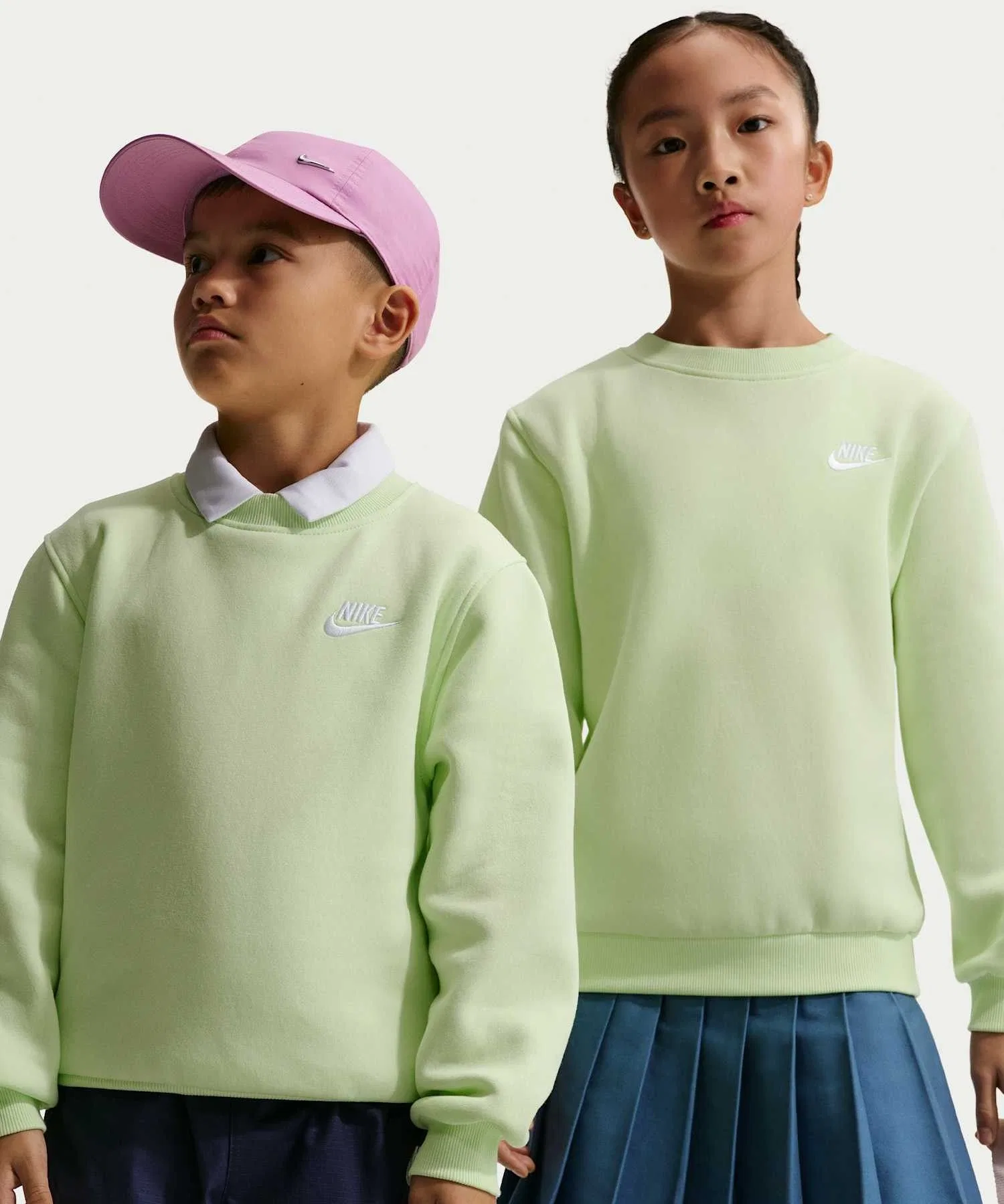 Детская флисовая толстовка Nike Sportswear Club / Детская флисовая толстовка Nike Sportswear Club FD3006-360 светло-салатового цвета