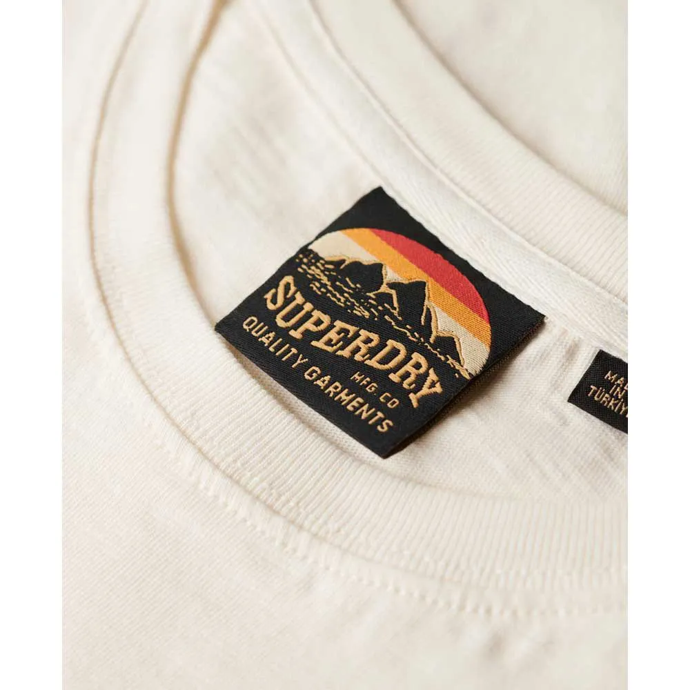 Футболка с коротким рукавом Superdry Outdoor Stripe Fitted, белый — фото 2