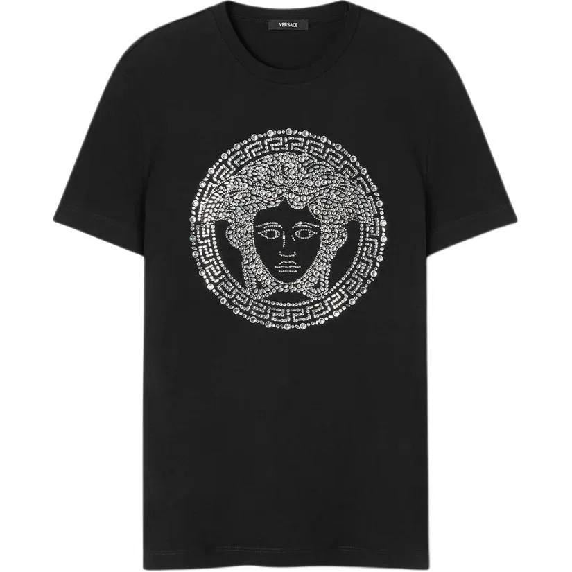 Футболка с логотипом VERSACE черная