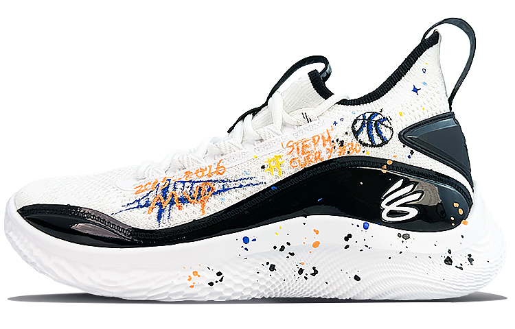 

Баскетбольные кроссовки Curry 8 Basketball Shoes Unisex Low-Top Black/Blue Under Armour