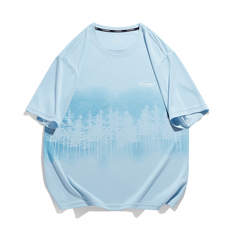 

Футболка Unisex Crew Neck Moderate Straight Fit LISENPOK, светло-синий