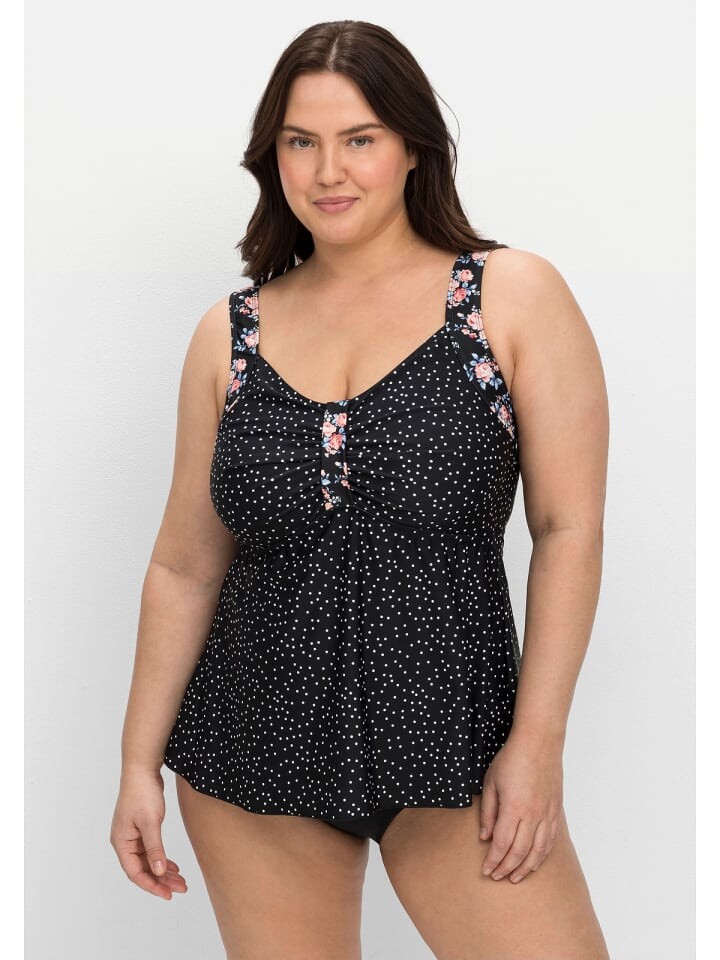 

Комплект бикини sheego Tankini Top und Hose, цвет schwarz-weiß