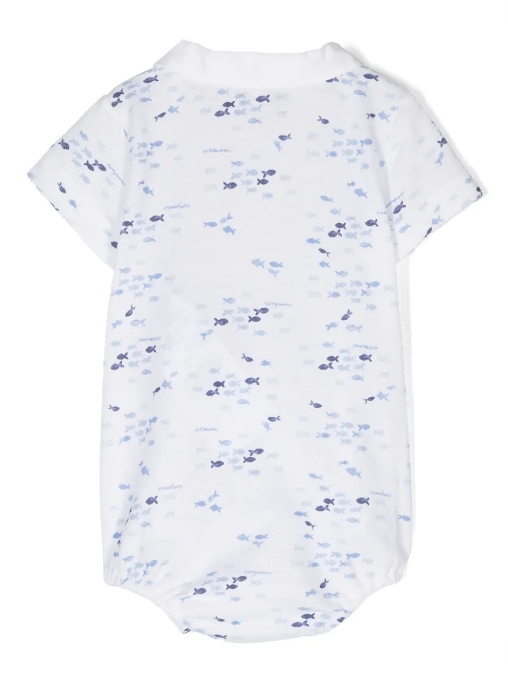 Боди с принтом Emporio Armani Kids, белый — фото 2
