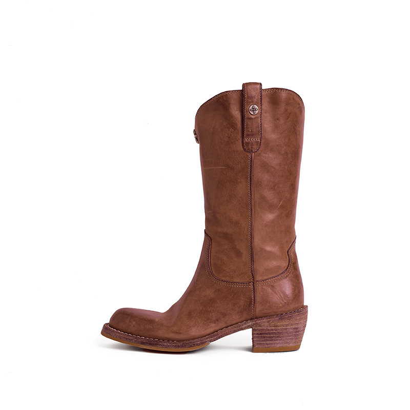 SMFK Высокие сапоги на каблуке 6 см женские Wilderness Brown, цвет Wilderness Brown