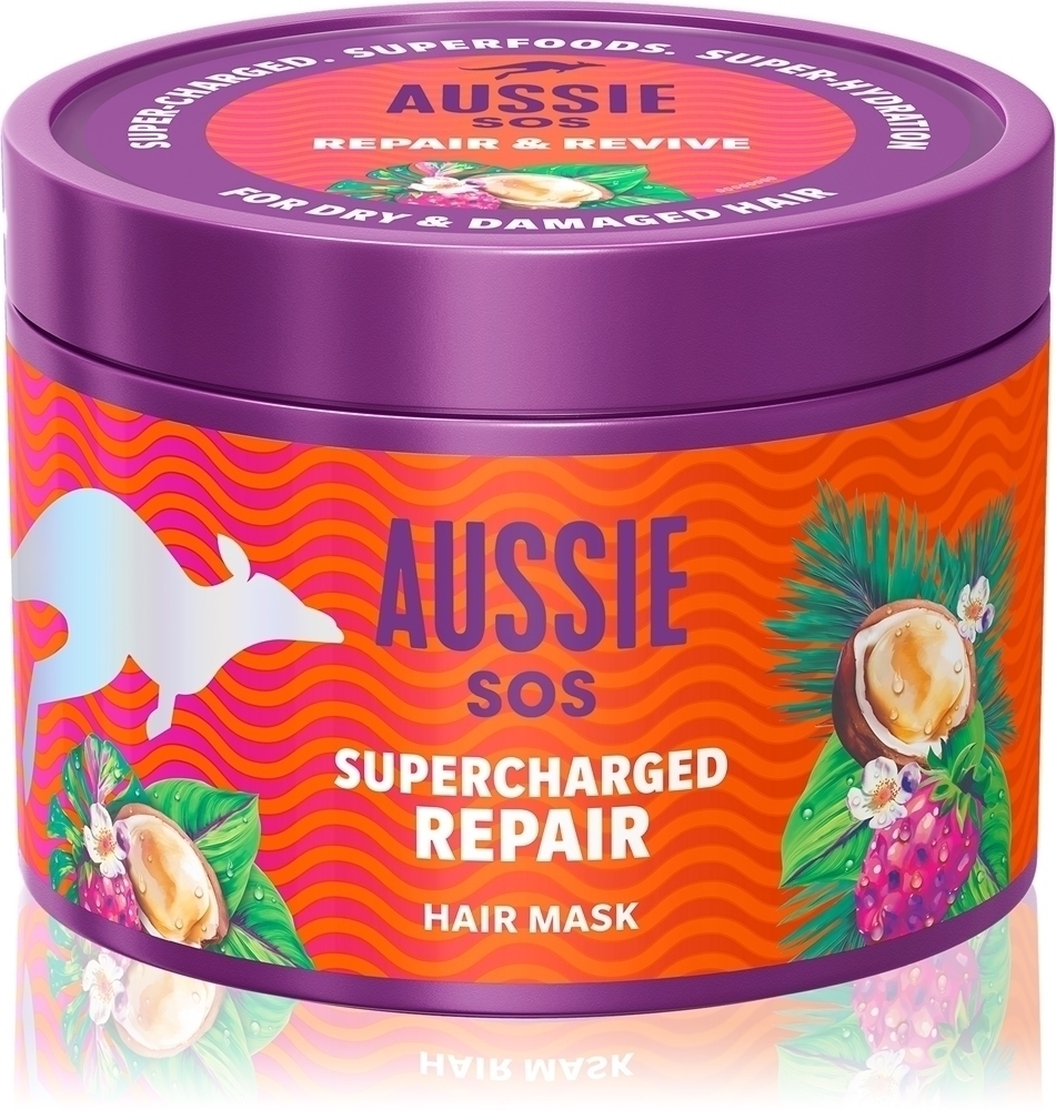 

Sos суперзаряженная восстанавливающая маска для волос Aussie, 500 мл